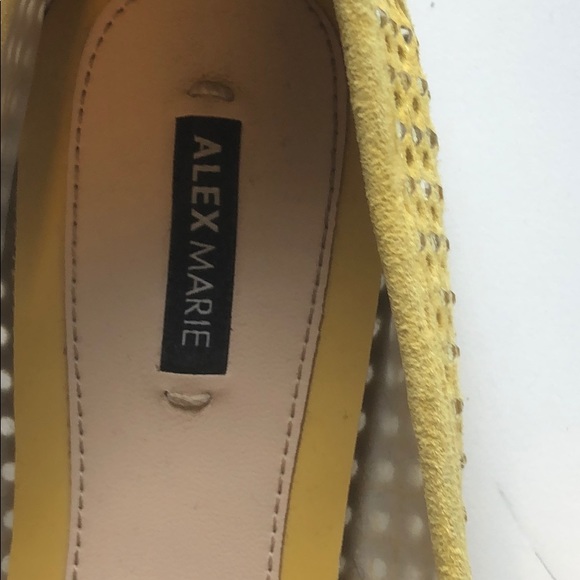 ALEX MARIE yellow rhinestones flats - Picture 4 of 5